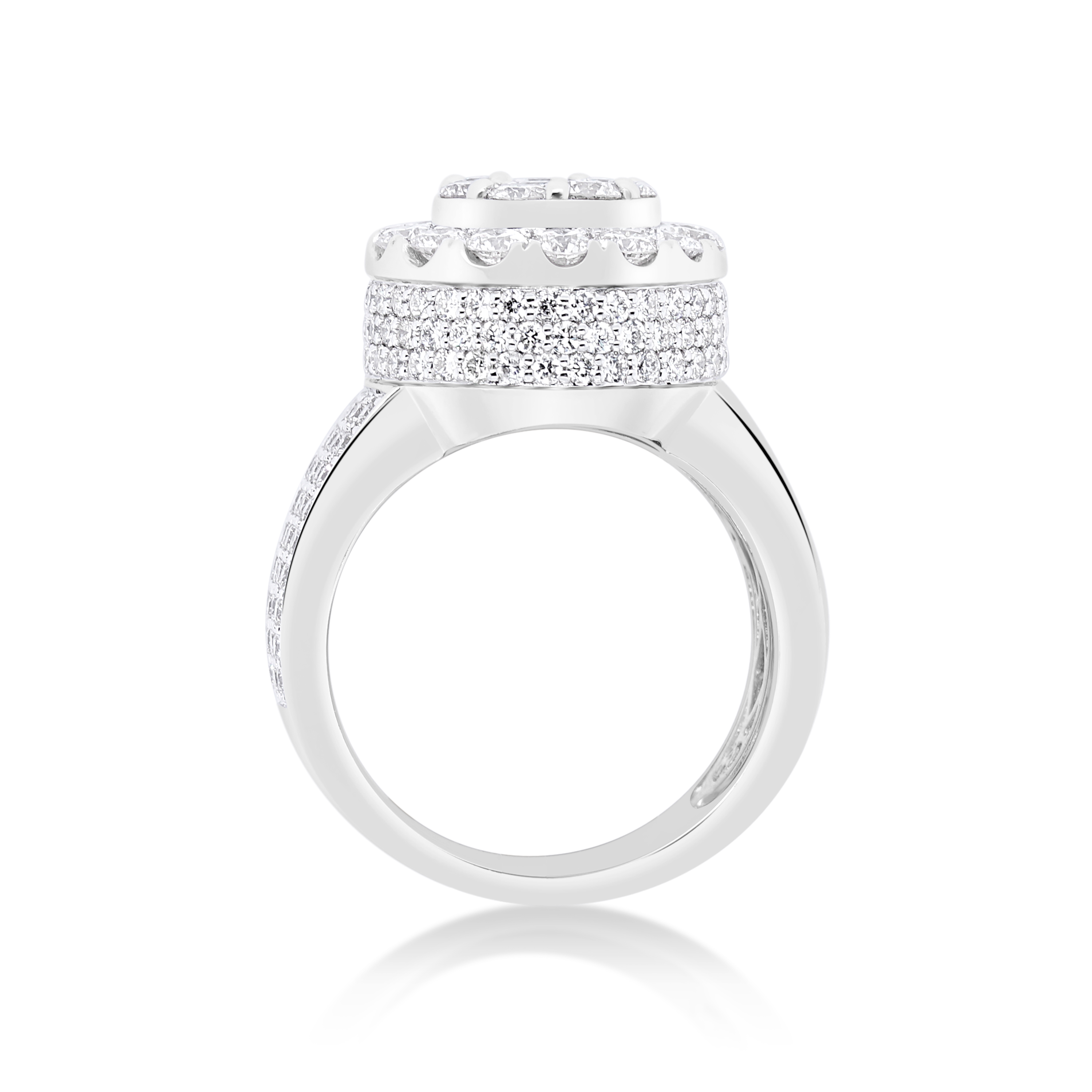 Diamond Ring 4.75 ct. 10K White Gold